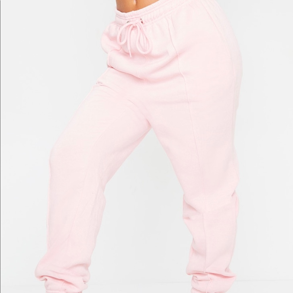 Baby pink seam front detail jogger- PLT